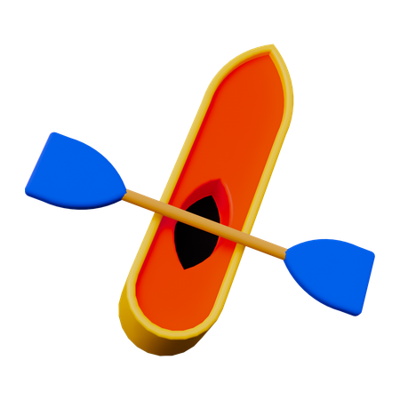 手漕ぎボート  3D Icon