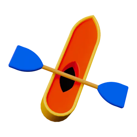 Rowing Boat 3D Icon