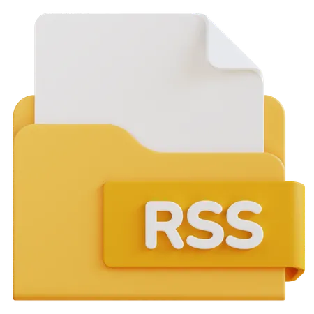 3 D Rss File Extension Folder 3D Icon
