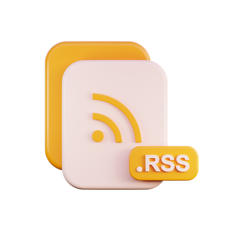Rss File  3D Icon