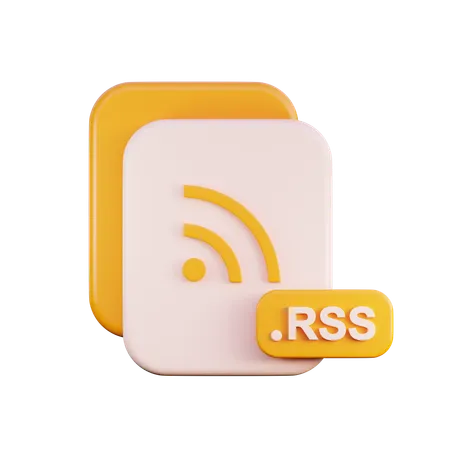 Rss File  3D Icon