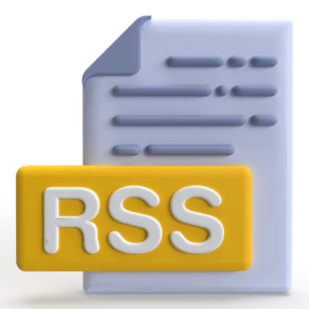 RSS File  3D Icon