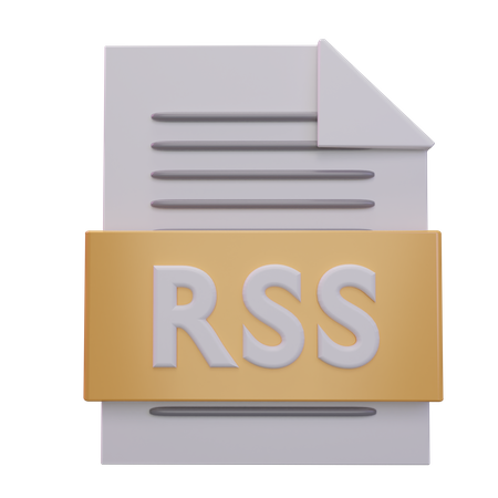 Rss File  3D Icon