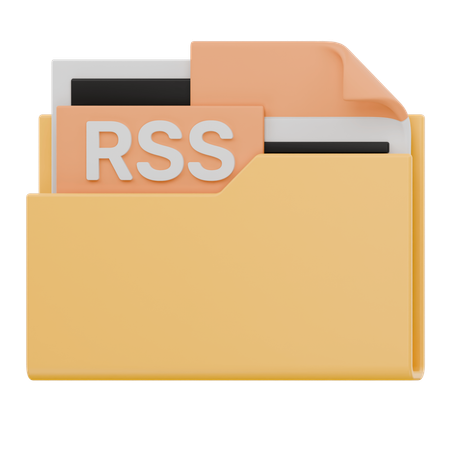 RSS ファイル フォルダー  3D Icon