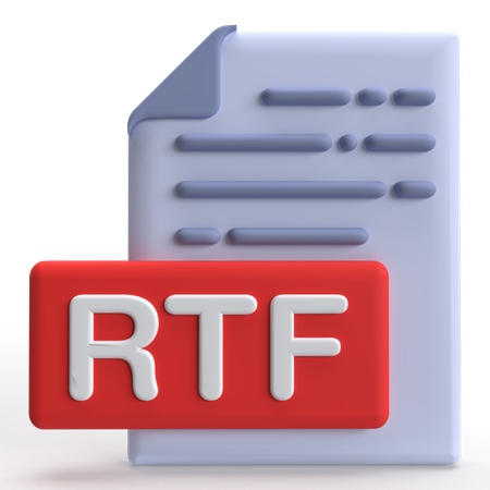 RTF 파일  3D Icon