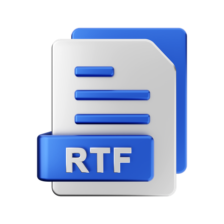 RTF File 3D Illustration