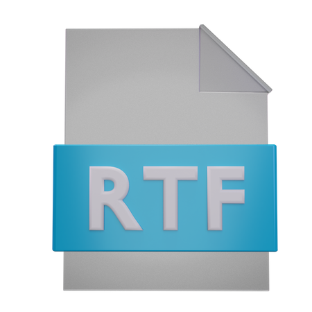 Rtf File 3D Icon