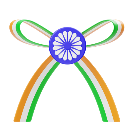 Ruban drapeau indien 4  3D Icon