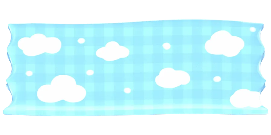 Ruban washi bleu  3D Icon