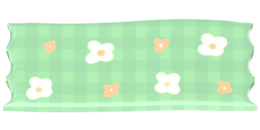 Ruban washi vert  3D Icon