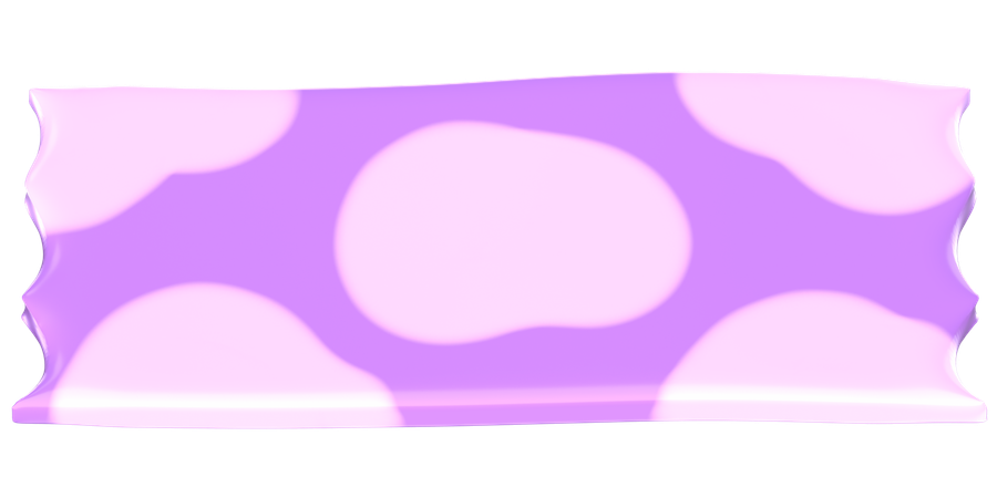 Ruban washi violet  3D Icon