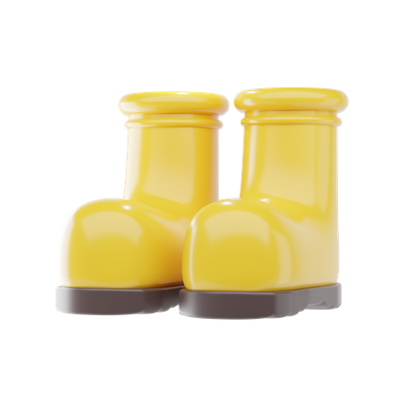 Rubber Boots  3D Icon