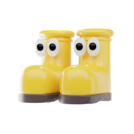 Rubber Boots  3D Icon