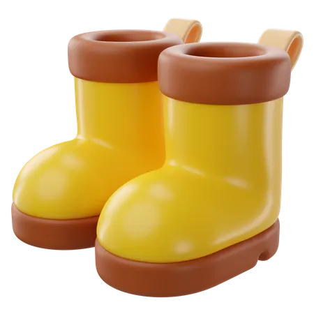 Rubber Boots  3D Icon