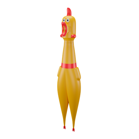 Rubber Chicken 3D Illustration