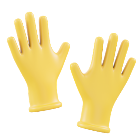 Rubber Gloves  3D Icon