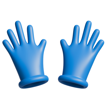 Rubber gloves  3D Icon