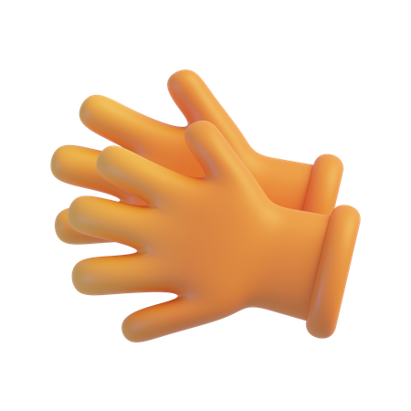 Rubber gloves  3D Icon