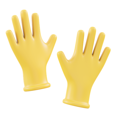 Rubber Gloves  3D Icon