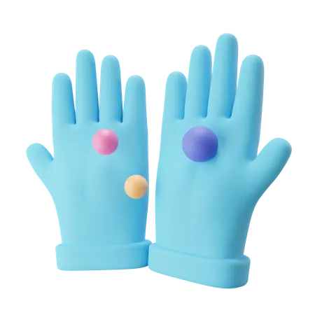 Rubber Gloves 3D Icon