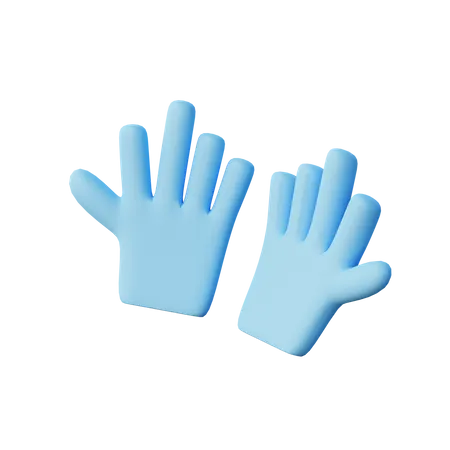 Rubber Gloves 3D Illustration