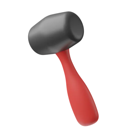 Rubber Hammer  3D Illustration