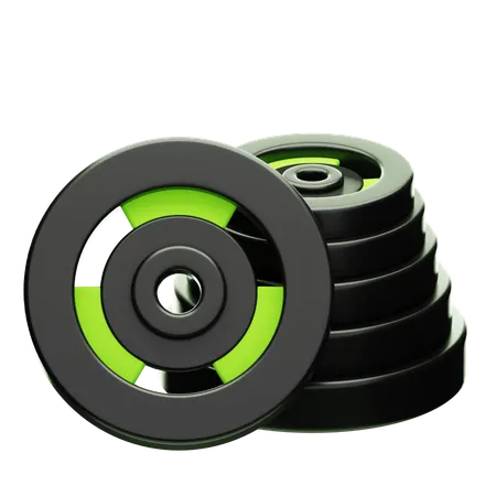 Rubber Weight Plates  3D Icon
