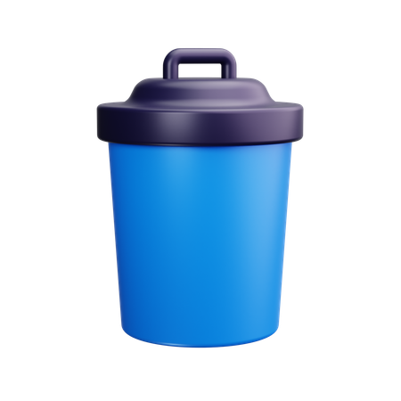 Rubbish Can  3D Icon