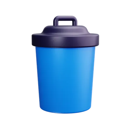 Rubbish Can  3D Icon