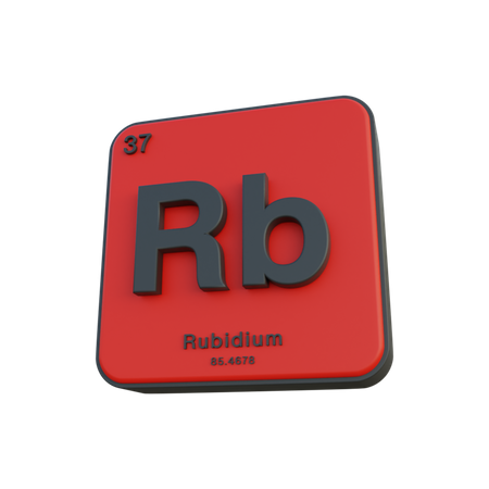 Rubidium  3D Illustration