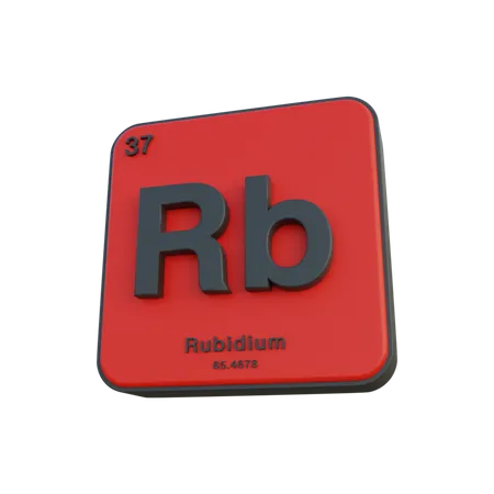 Rubidium  3D Illustration