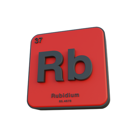 Rubidium  3D Illustration