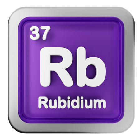 Rubidium-Periodensystem  3D Icon