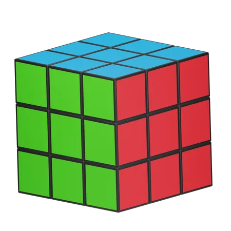 3 X 3 Rubik 3 D Toy 3D Icon