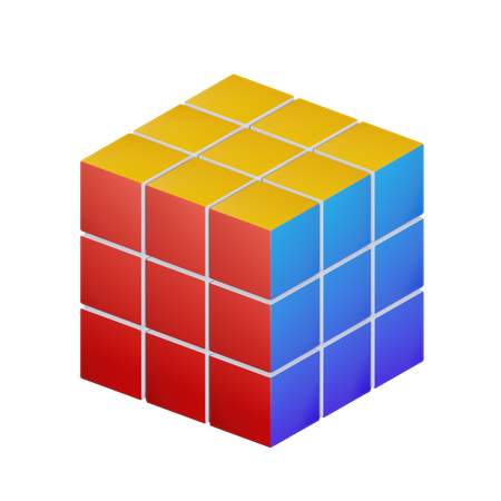 Rubik Cube  3D Illustration