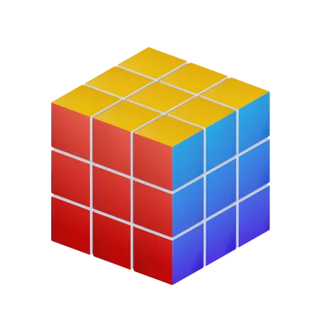 Rubik Cube  3D Illustration