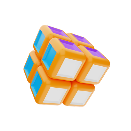 Rubik's Cube 3D Illustration