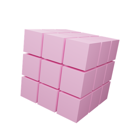 Rubiks cube 3D Illustration