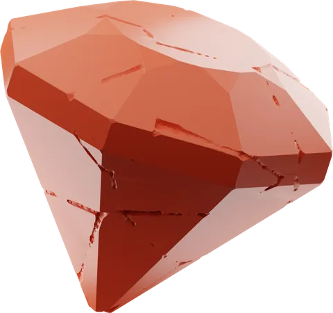 Rubin Diamant  3D Illustration