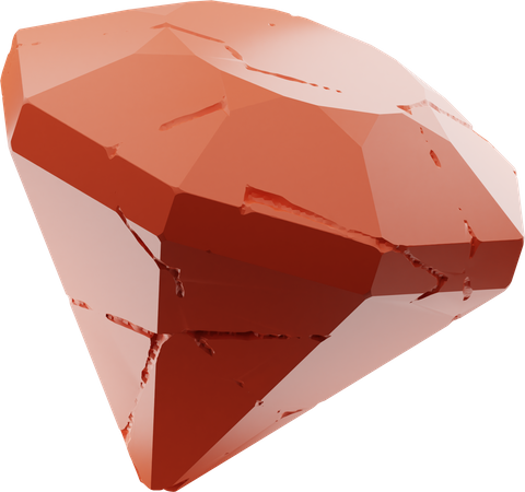 Diamant rubis  3D Illustration