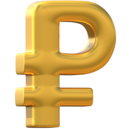 Ruble  3D Icon