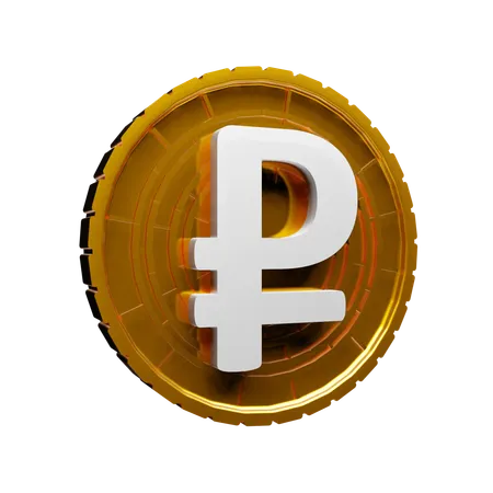 Ruble  3D Icon