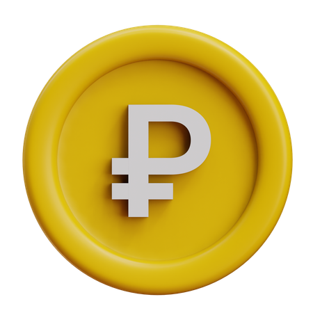 Ruble  3D Icon