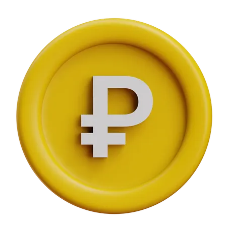 Ruble  3D Icon
