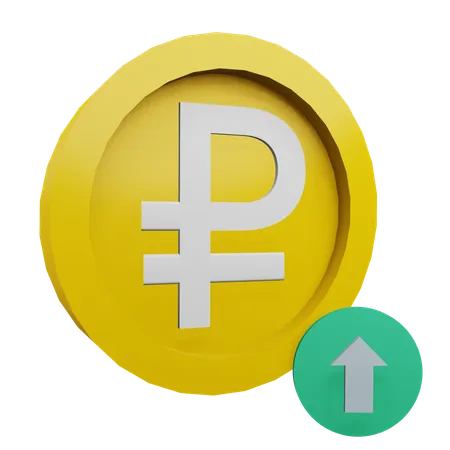 Ruble  3D Icon