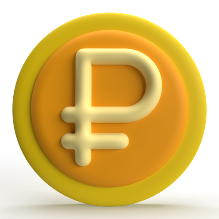 Ruble  3D Icon