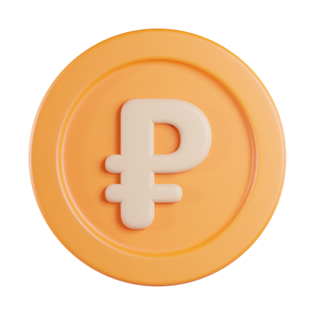 Ruble  3D Icon