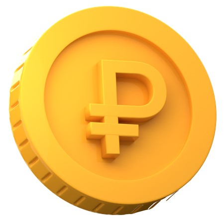 Ruble  3D Icon