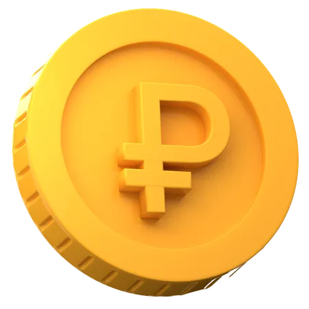 Ruble  3D Icon