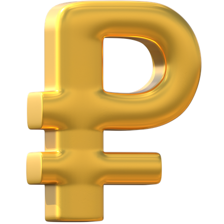 Ruble  3D Icon